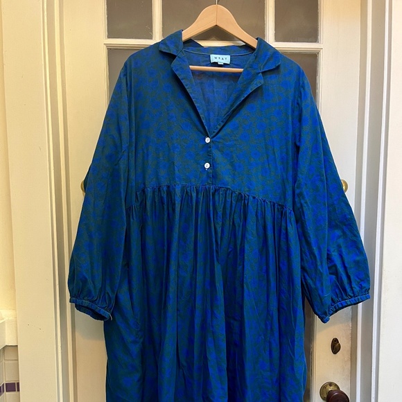 Wray NYC Quinn dress in blue floral XXL - Picture 1 of 5